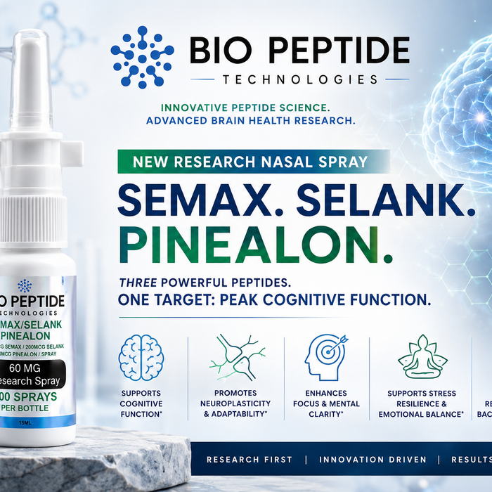 The Science Behind the Semax, Selank &amp; Pinealon Research Blend: Exploring Cognitive Peptide Research Through the Nose-to-Brain Pathway