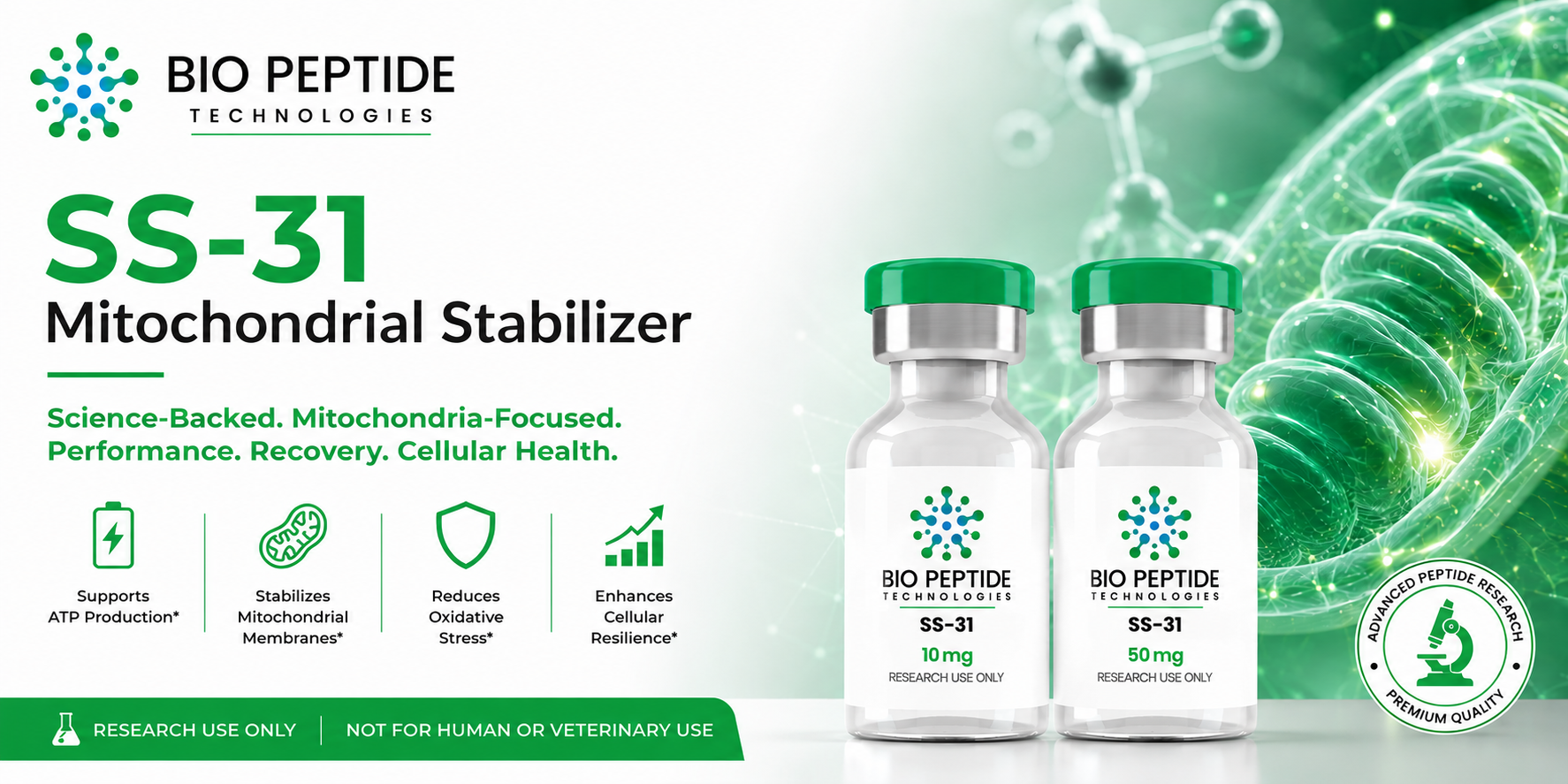 SS-31 (Elamipretide): Mitochondrial Optimization and the Future of Cellular Health