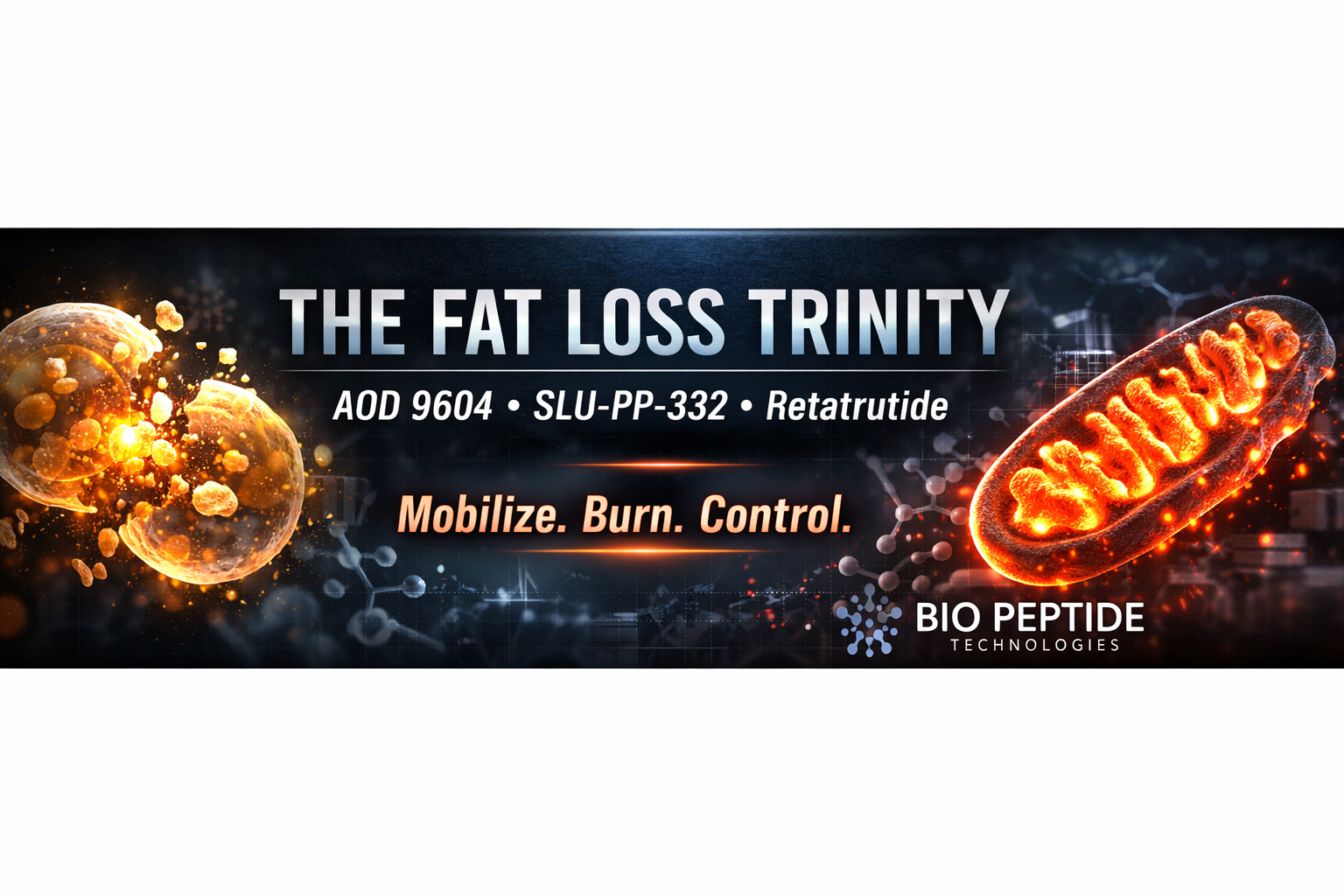 The Fat Loss Trinity: A Scientific Breakdown of AOD 9604, SLU-PP-332, and Retatrutide