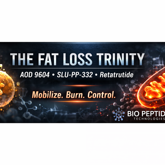The Fat Loss Trinity: A Scientific Breakdown of AOD 9604, SLU-PP-332, and Retatrutide