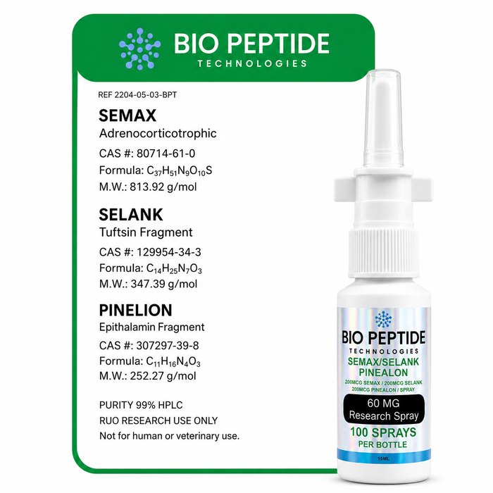 SEMAX SELANK PINEALON 60mg Research Spray