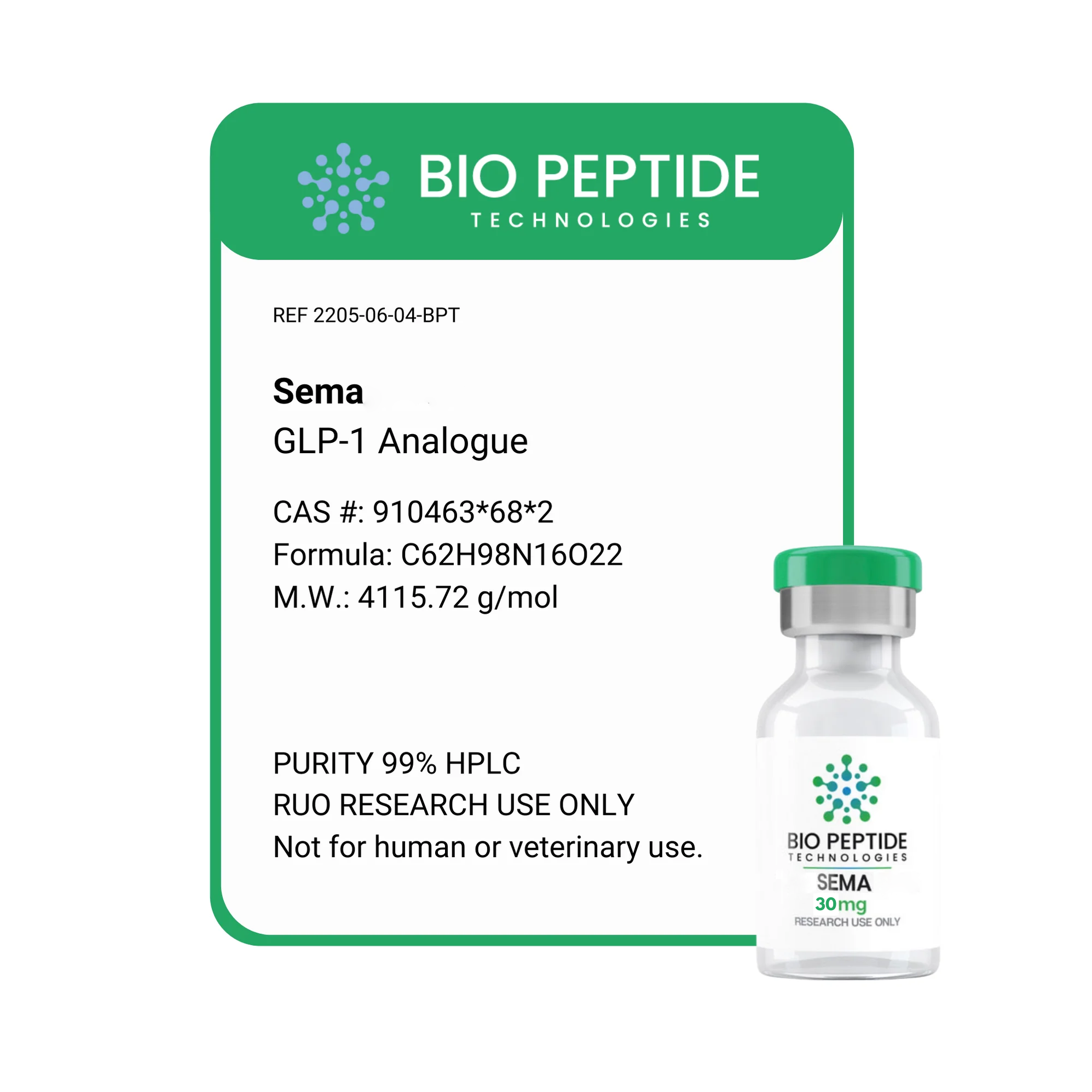 Sema 30mg — Biopeptitech