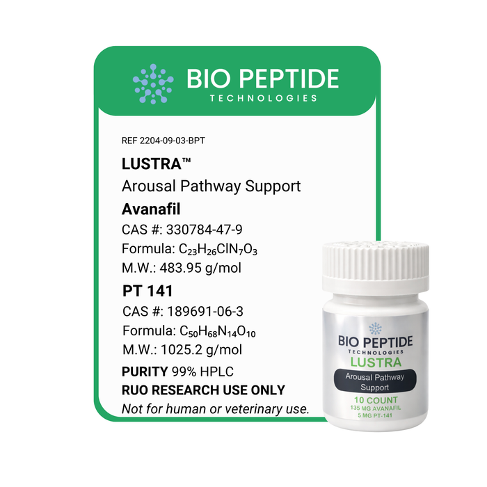 LUSTRA™ (135 mg Avanafil, 5 mg PT 141)
